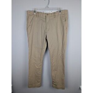 Polo Ralph Lauren Chino Pants Mens 35x32 Stretch Slim Fit Casual Pants Khaki